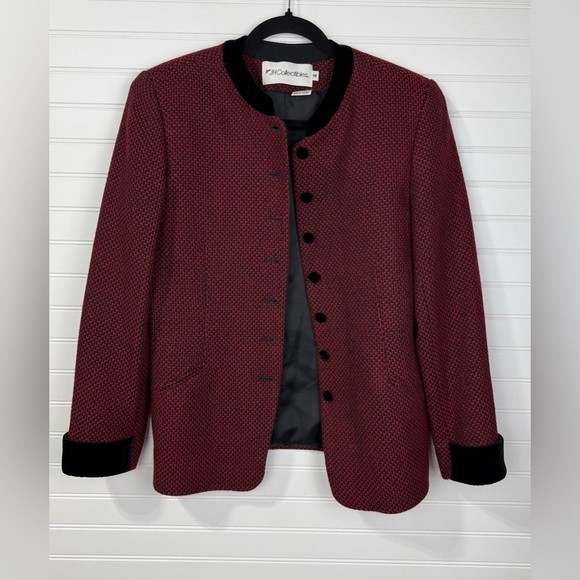 Vintage JH Collectibles red & black blazer. Size 4. - Picture 5 of 7